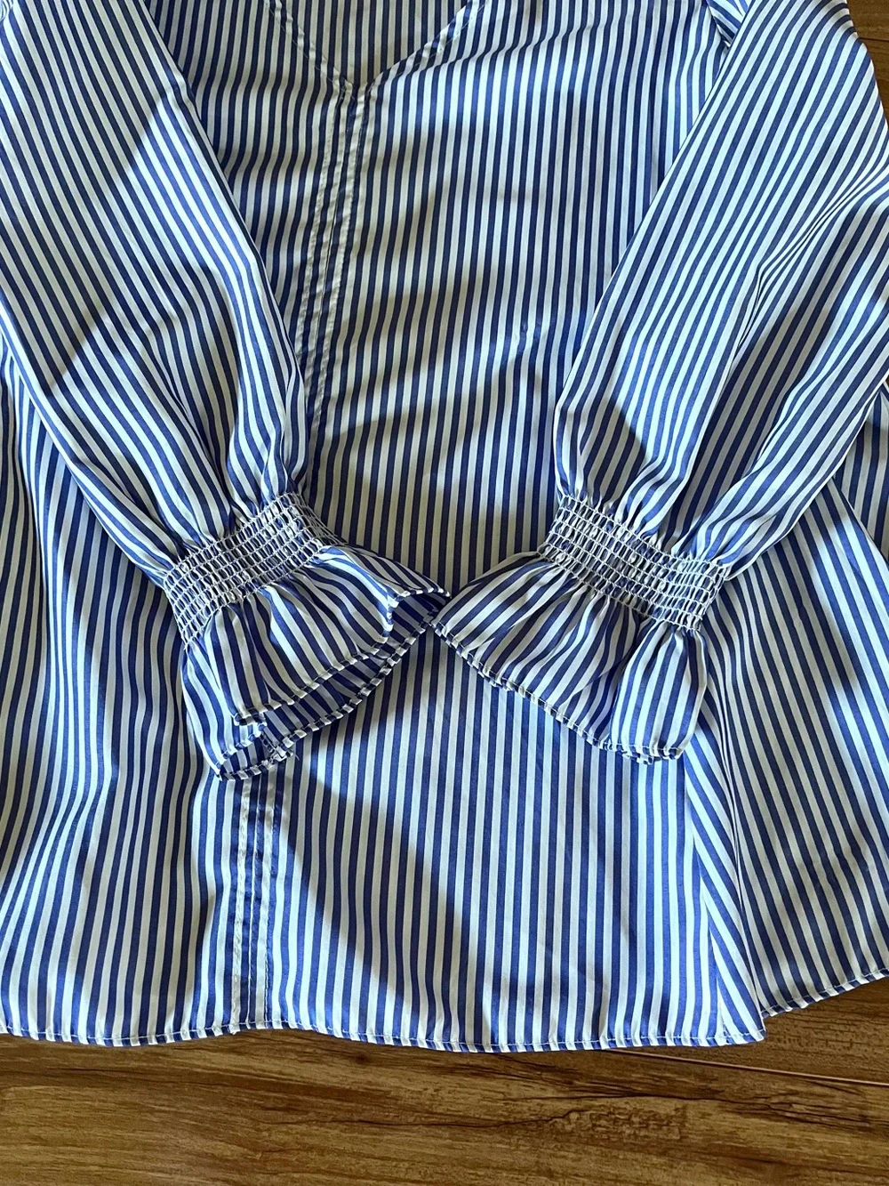 Tuckernuck Blue Stripe Easton Blouse Medium